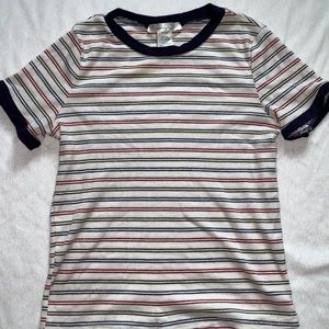 striped retro ribbed tshirt